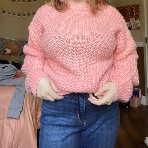 Peachy Pink Knitted Sweater